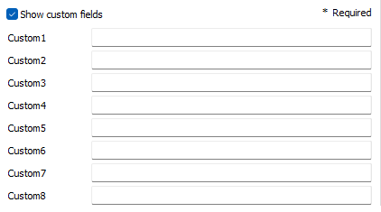 Up to ten custom fields may be added to your .csv file. 